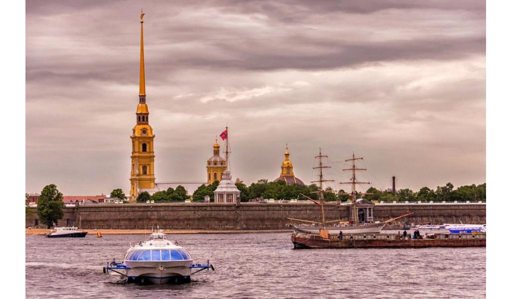Открытка-пазл с видами (СПб) Петропавловская крепость с высоты птичьего полета (